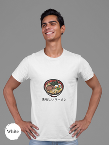 Ramen T-shirt with Delicious Ramen Bowl Illustration - Japanese Foodie Shirt and Art Print