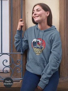 Ramen Hoodie: Hokusai Wave and Noodle Bowl - Asian-Inspired Wearable Art for Foodie Fans