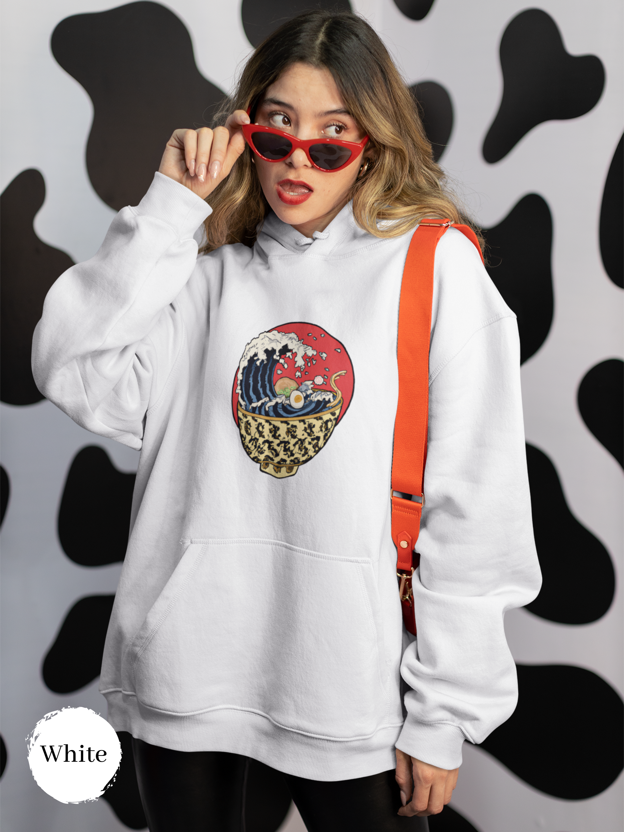 Ramen Hoodie: Hokusai Wave and Noodle Bowl - Asian-Inspired Wearable Art for Foodie Fans
