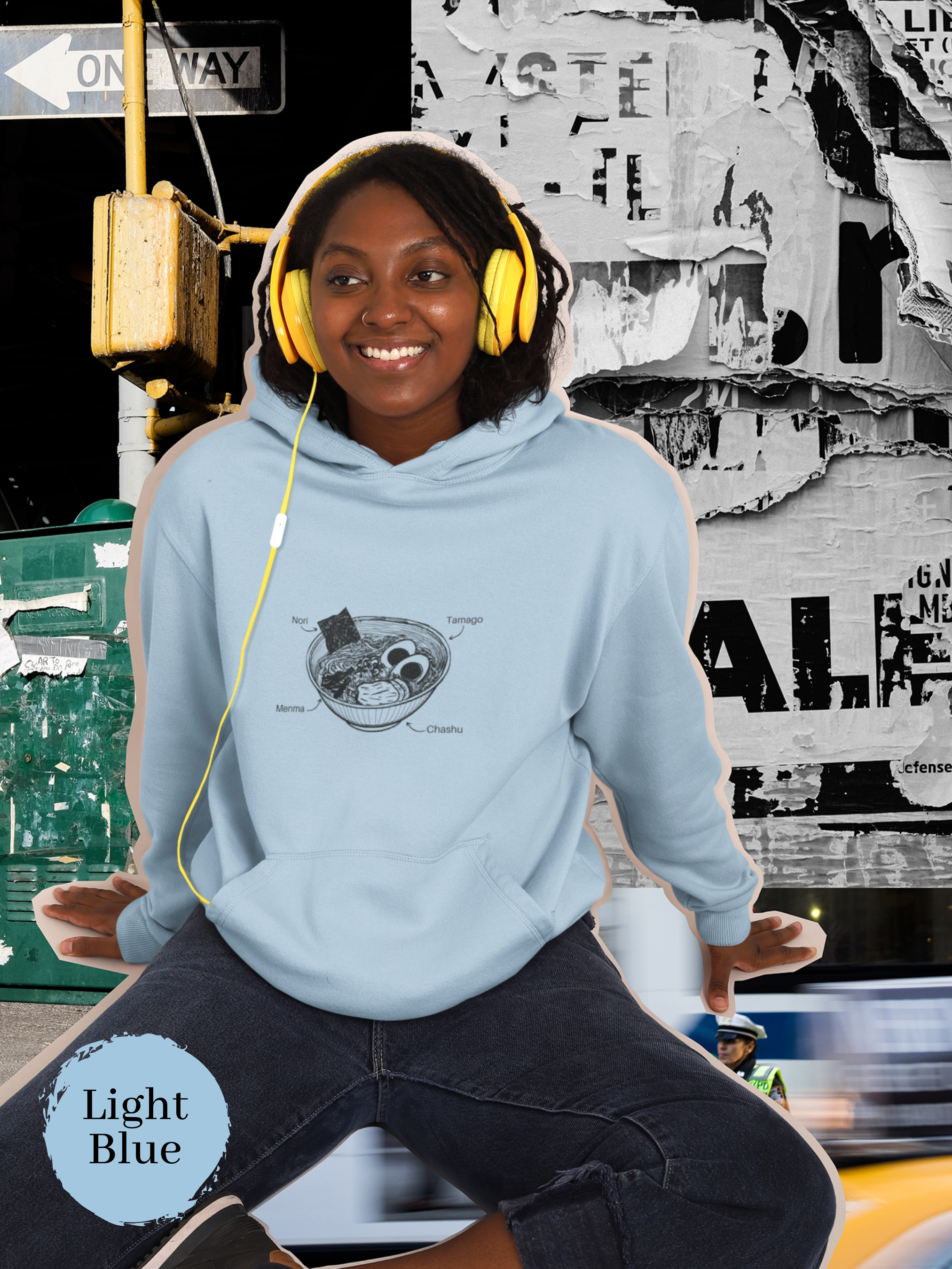 Ramen Hoodie Toppings Galore Asian Food and Ramen Art on a Fun
