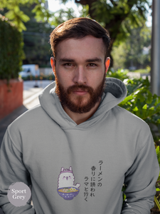 Ramen Hoodie: Llama Haiku and Ramen Bowl Illustration - Asian Food and Ramen Art Sweatshirt