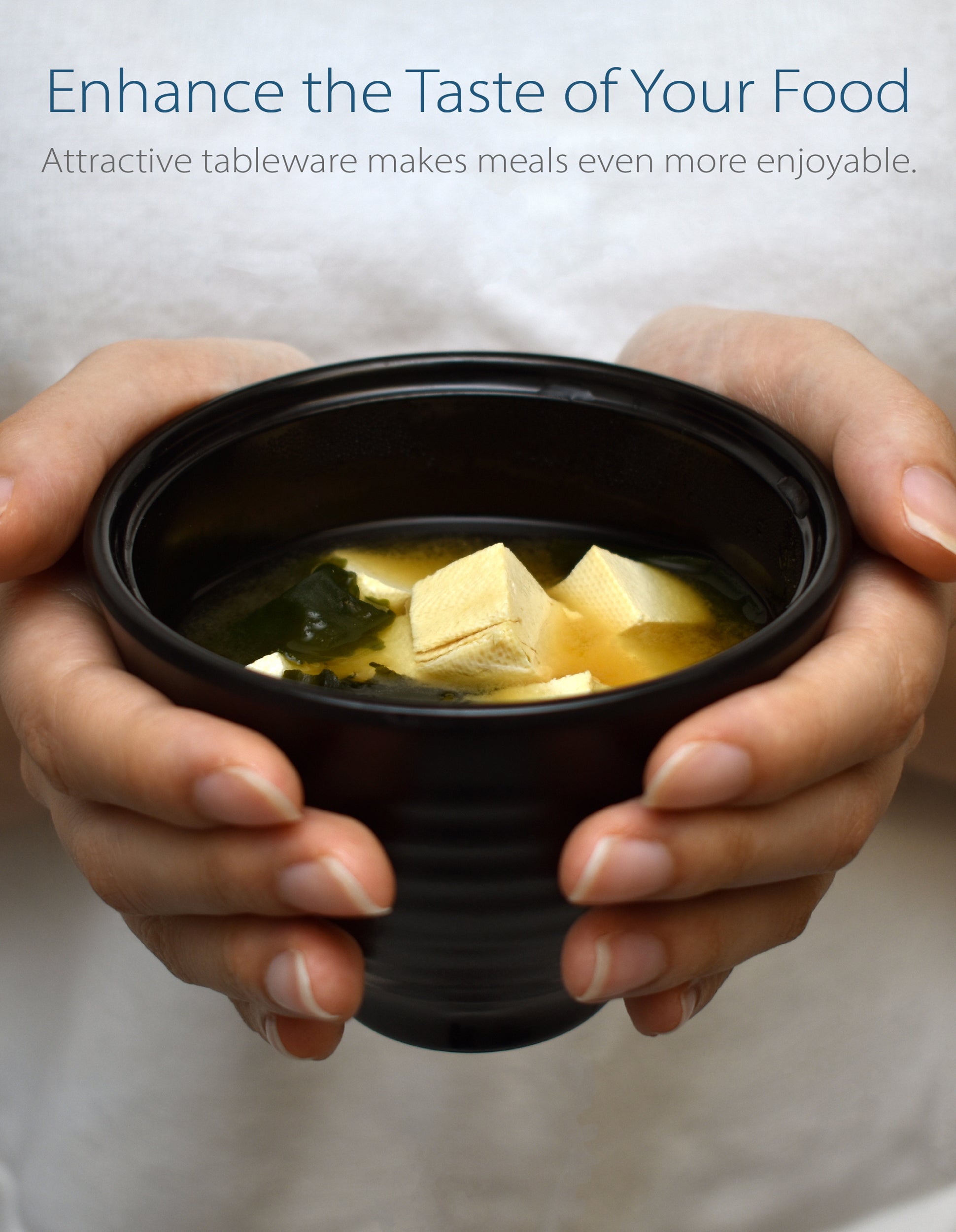 Black Miso Soup Bowl Set
