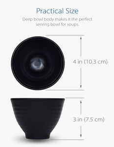 Black Miso Soup Bowl Set