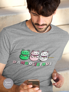 Japanese Mochi Cat Dangolicious T-Shirt with Sanshoku Dango Cats - Mochi Donut and Squishy Mochi Inspired Tee