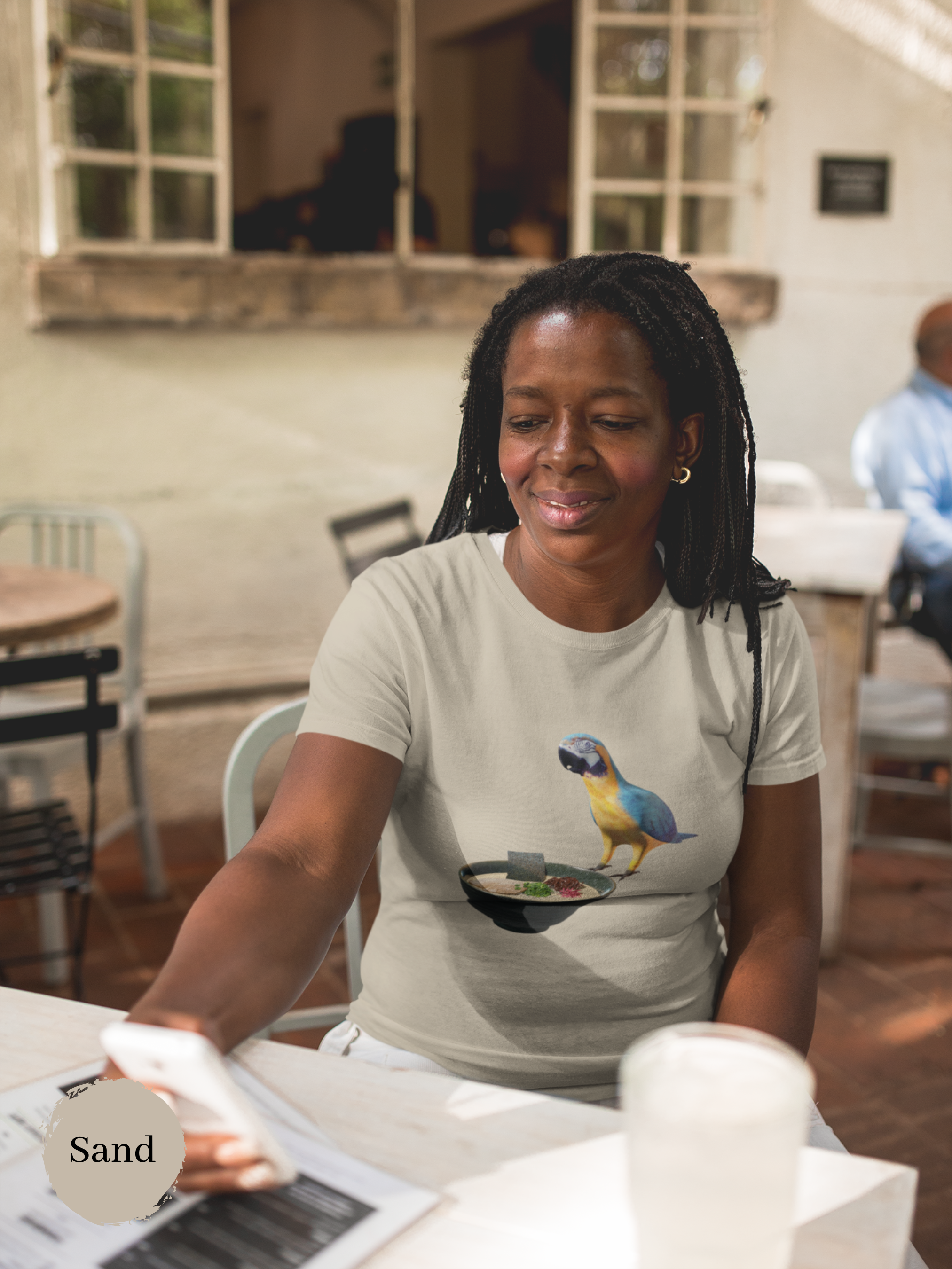 Ramen T-Shirt with Parrot and Japanese Noodle Art: Foodie Shirt for Ramen Lovers