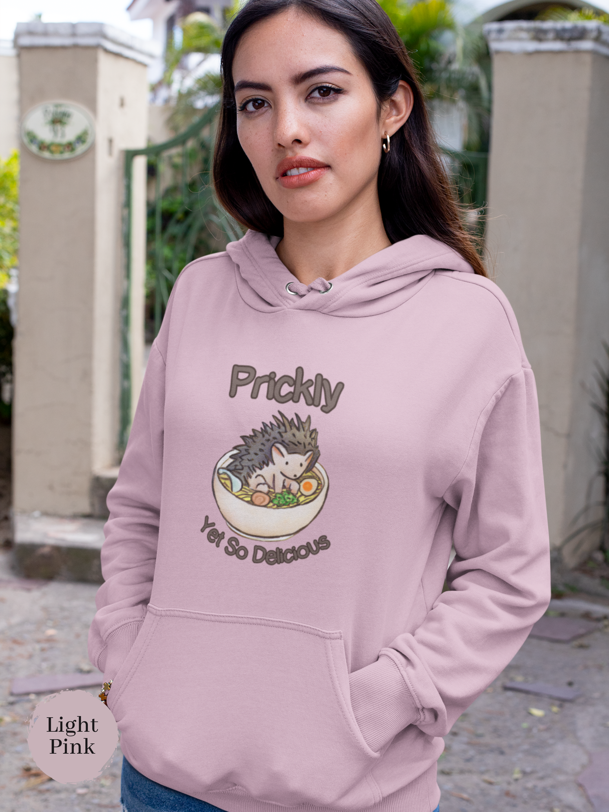 Ramen Hoodie: "Prickly Yet So Delicious" Hedgehog Ramen Sweatshirt for Foodie Lovers Asian Food Hoodie