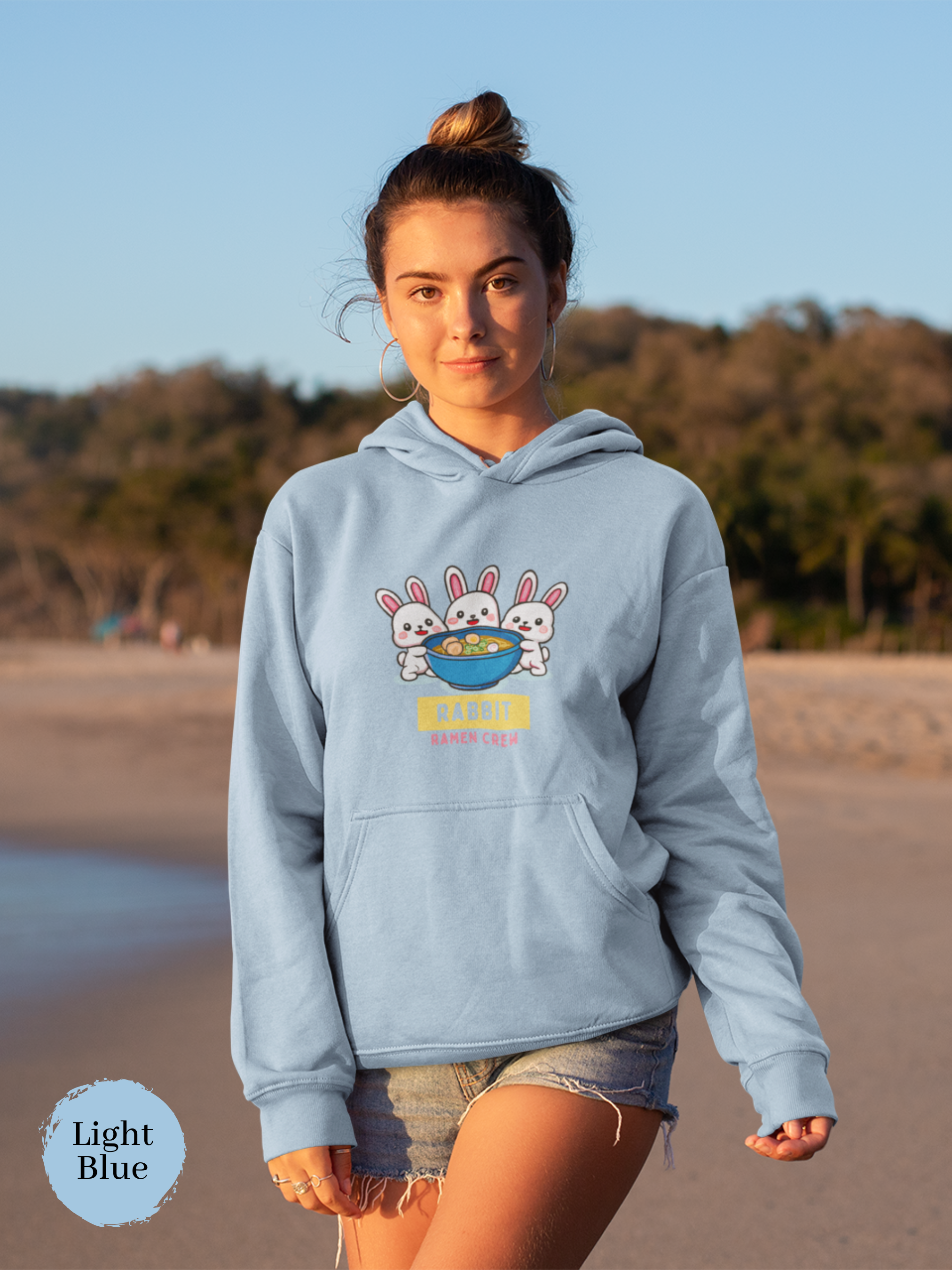Ramen Hoodie: Rabbit Ramen Crew with Adorable Ramen Art - Perfect for Foodie and Asian Food Lovers