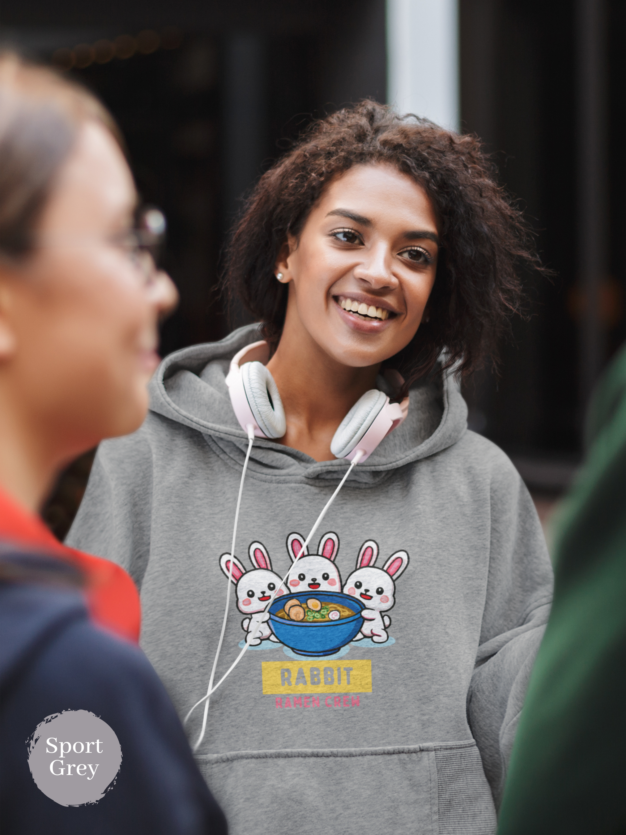 Ramen Hoodie: Rabbit Ramen Crew with Adorable Ramen Art - Perfect for Foodie and Asian Food Lovers