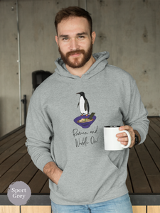 Ramen Hoodie: Ramen and Waddle On! Cute Penguin on Ramen Bowl - Asian Foodie Hoodie with a Pun Twist