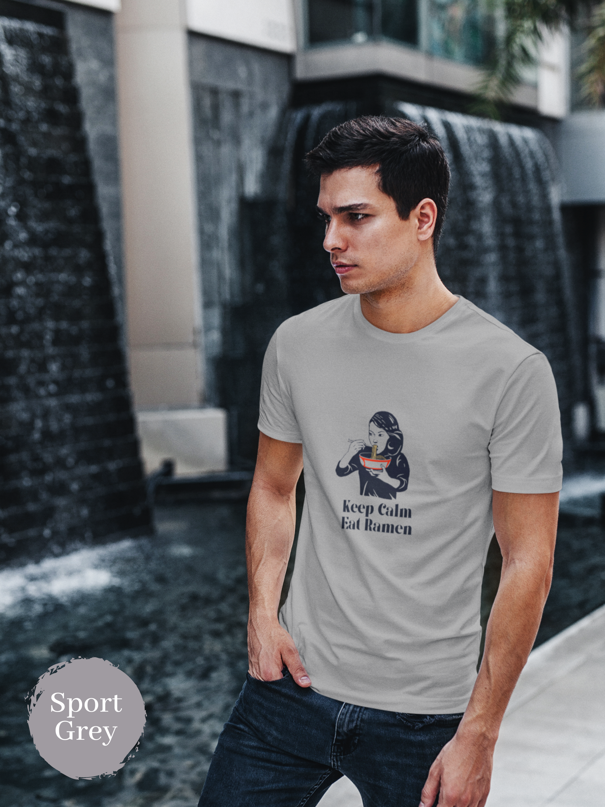 Ramen T-shirt: Keep Calm and Eat Ramen with Japanese Noodle Art for Foodie Fans