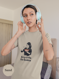 Ramen T-shirt: Keep Calm and Eat Ramen with Japanese Noodle Art for Foodie Fans