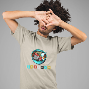 Ramen T-Shirt - Robomen: Futuristic Ramen Art on Japanese Foodie Shirt