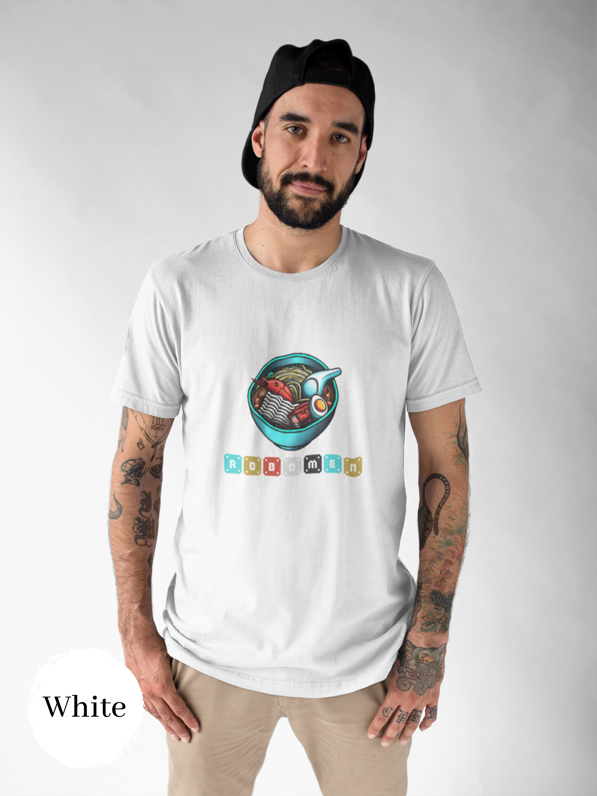 Ramen T-Shirt - Robomen: Futuristic Ramen Art on Japanese Foodie Shirt