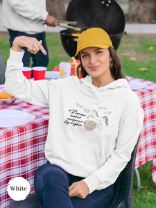 Ramen Hoodie: Flying Higher with Unicorn Power and Delicious Ramen Noodles Pun Hoodie