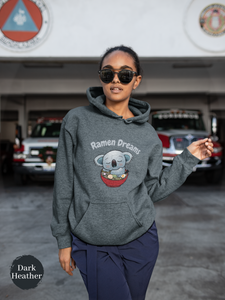 Ramen Hoodie - Ramen Dreams: Cute Koala in a Relaxing Ramen Bowl, Perfect for Foodie Hoodies and Fans of Asian Food Art and Punny Hoodies