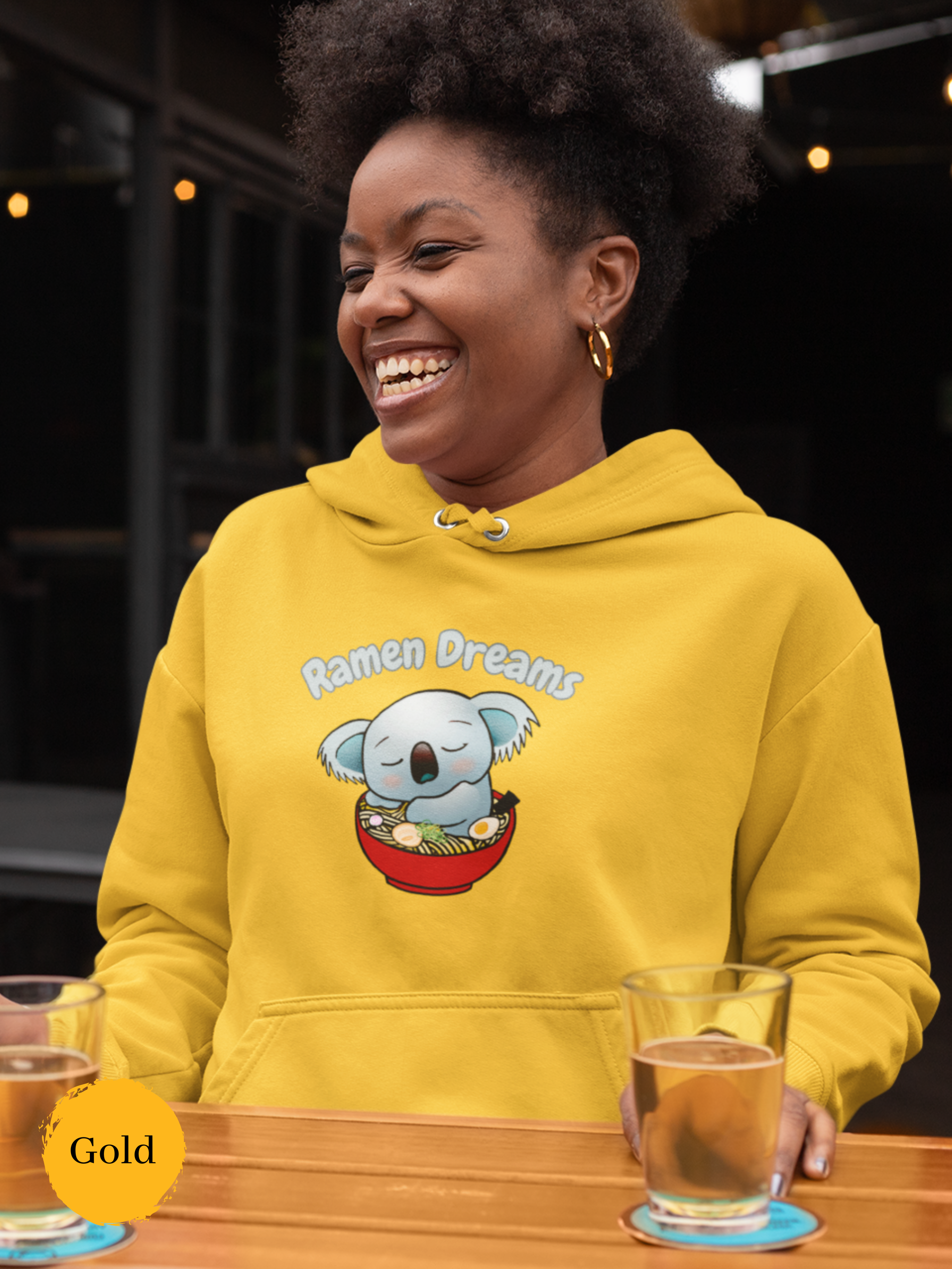 Ramen Hoodie - Ramen Dreams: Cute Koala in a Relaxing Ramen Bowl, Perfect for Foodie Hoodies and Fans of Asian Food Art and Punny Hoodies
