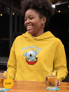 Ramen Hoodie - Ramen Dreams: Cute Koala in a Relaxing Ramen Bowl, Perfect for Foodie Hoodies and Fans of Asian Food Art and Punny Hoodies