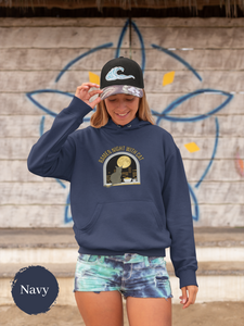 Ramen Hoodie Noodle Night Sweatshirt with Cute Cat Illustration