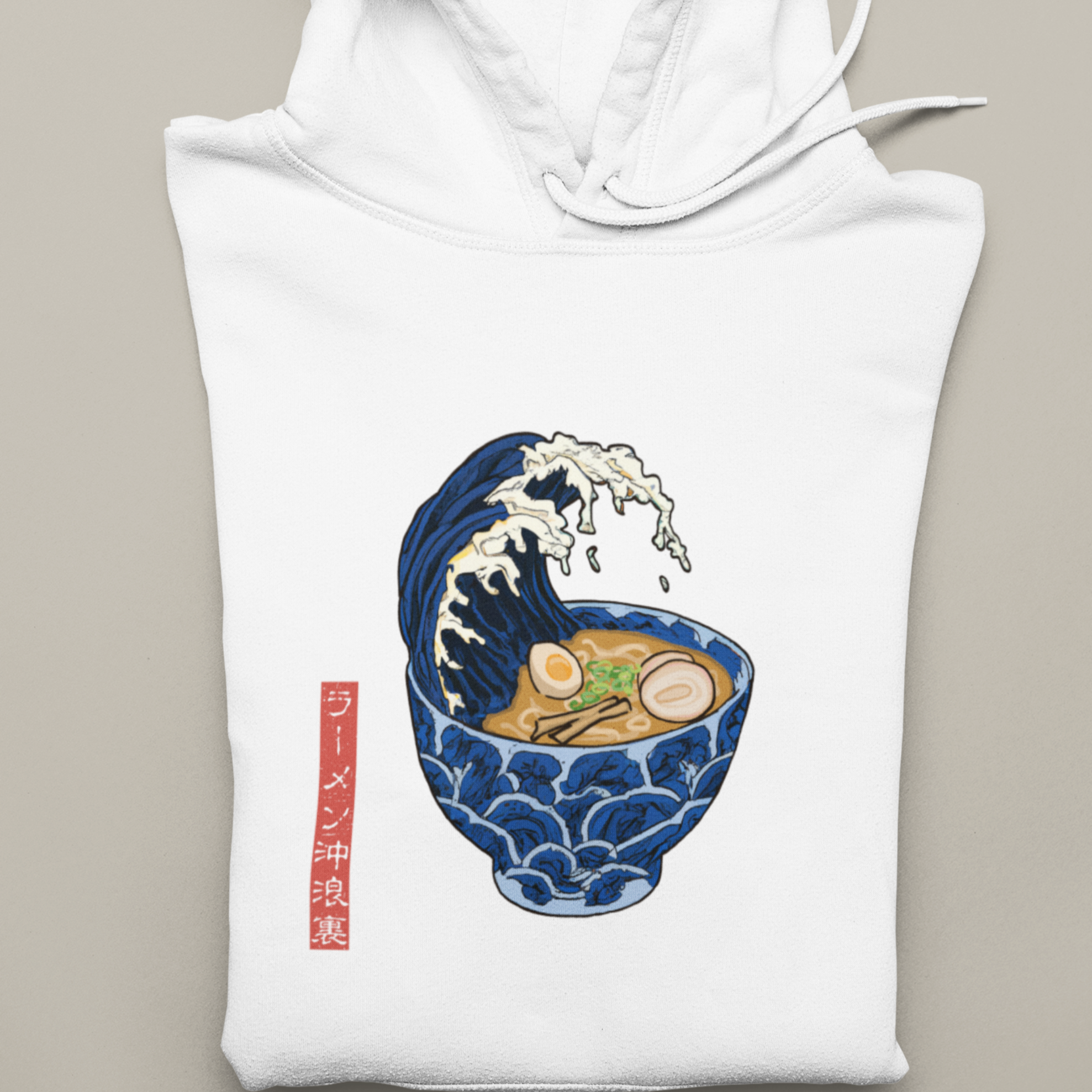 Ramen Hoodie: Hokusai Wave Edition - Foodie and Asian Food Hoodie with Stunning Ramen Art and Japanese-Inspired Design