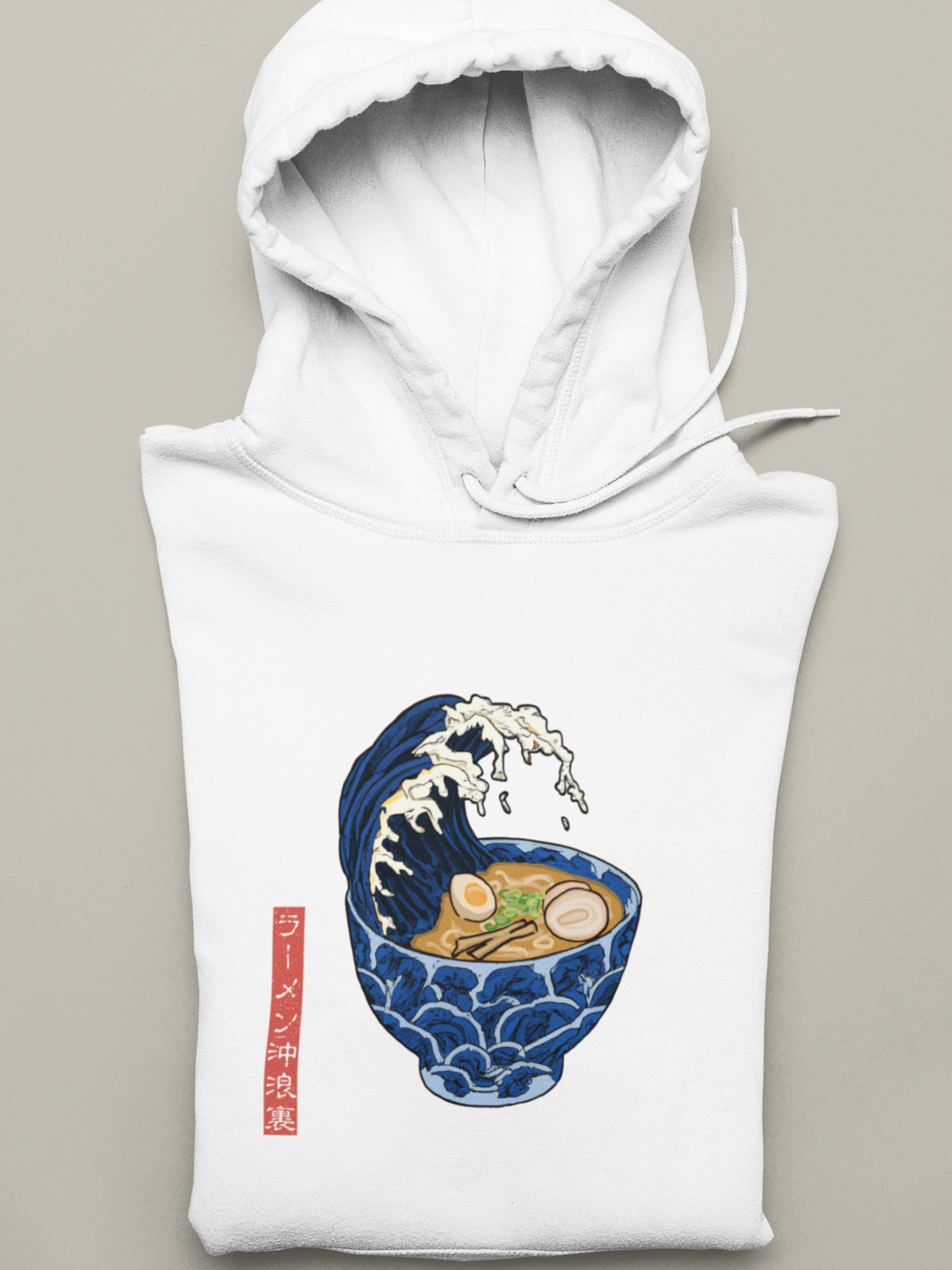 Ramen Hoodie Hokusai Wave Edition Foodie and Asian Food Hoodie