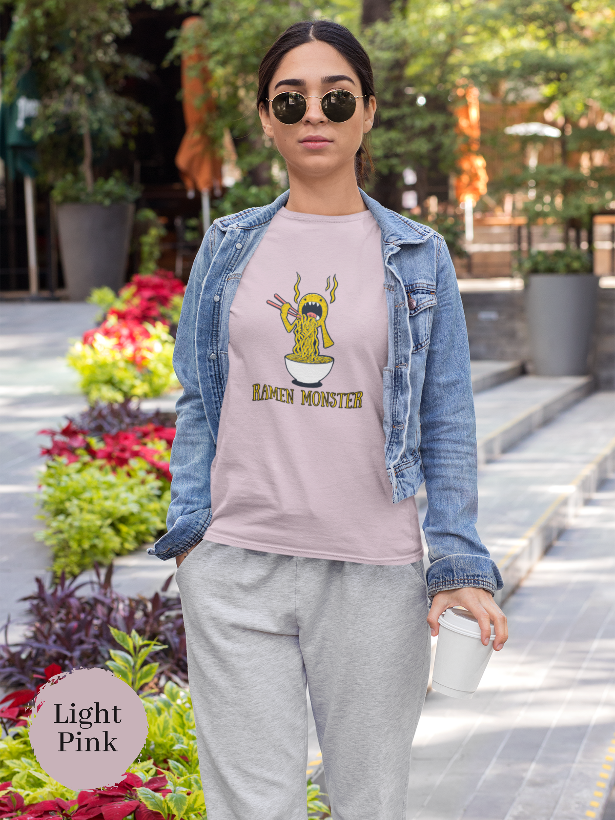 Ramen Monster Art T-Shirt Japanese Foodie Shirt for Ramen Lovers