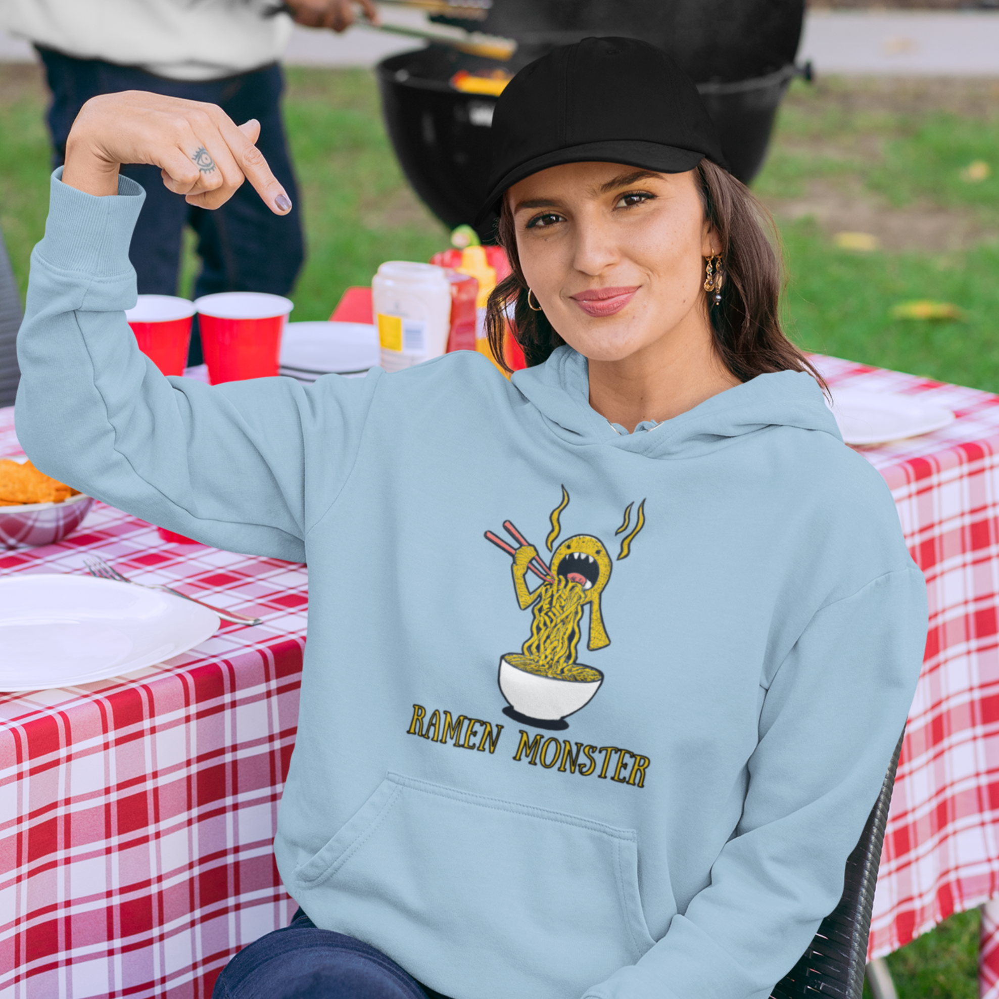 Ramen Hoodie: Chow Down on this Ramen Monster with a Spicy Asian Foodie Sweatshirt