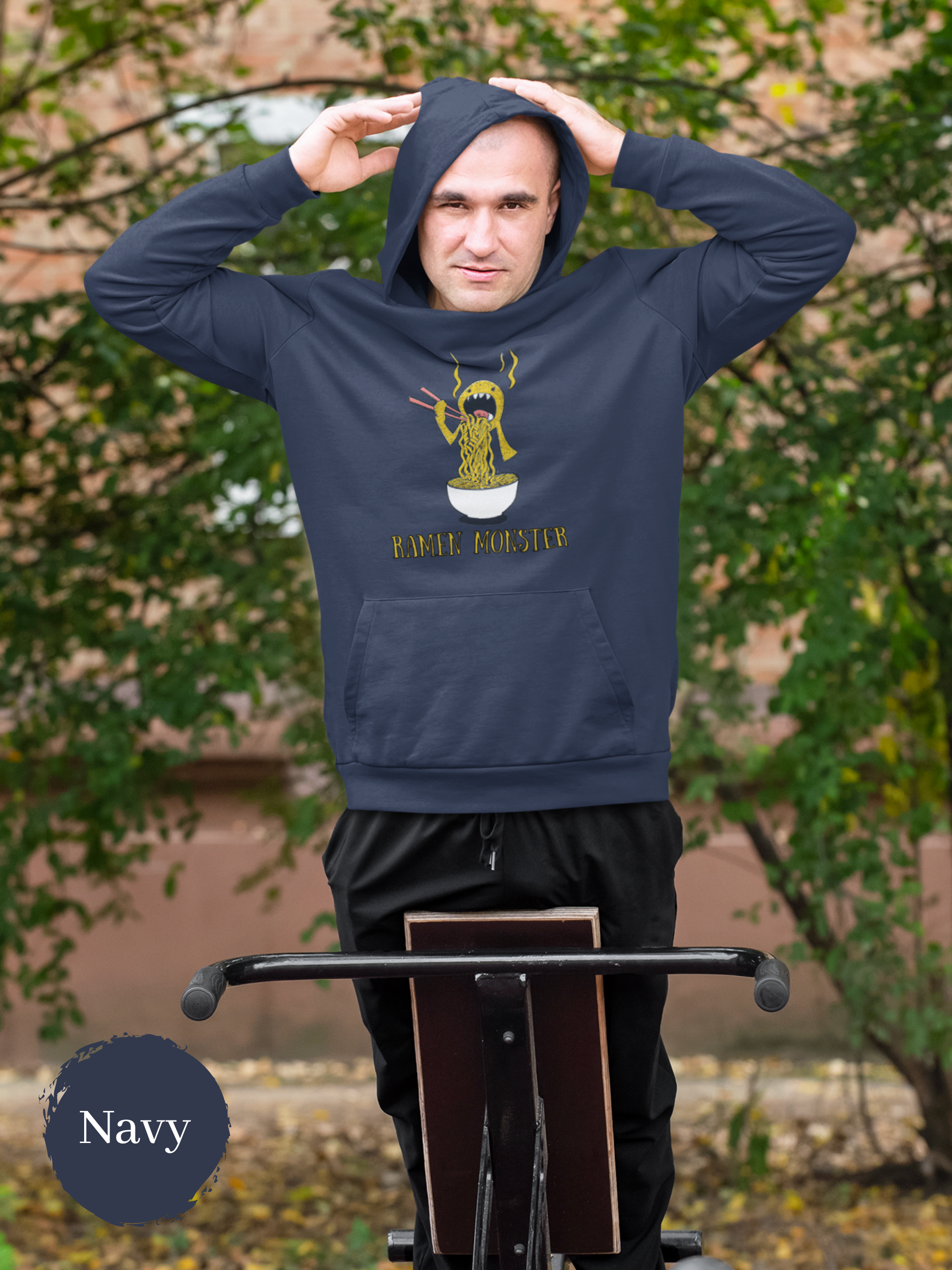 Ramen Hoodie: Chow Down on this Ramen Monster with a Spicy Asian Foodie Sweatshirt