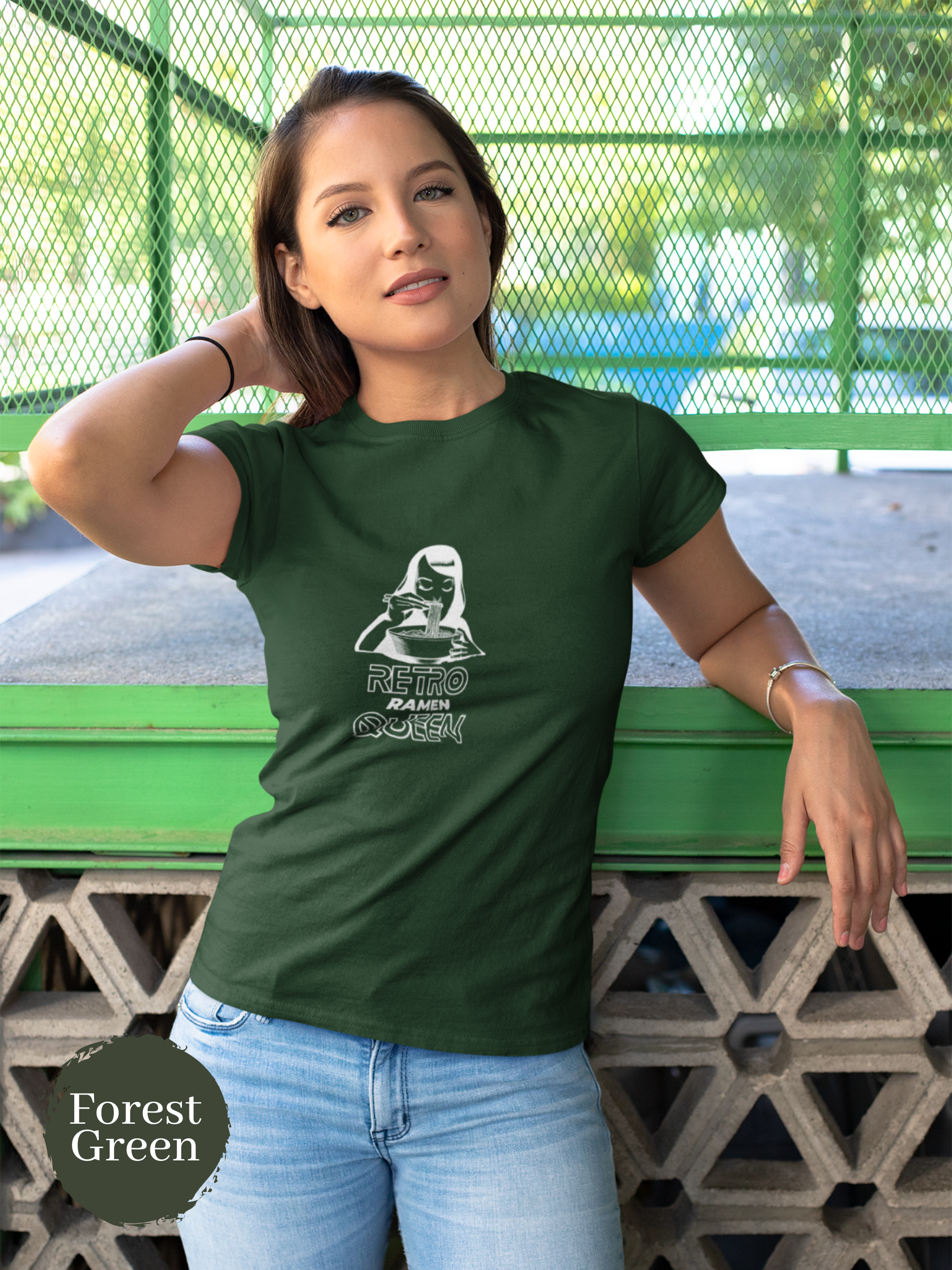 Retro Ramen Queen T-Shirt: Japanese Foodie Shirt with Ramen Art Illustration
