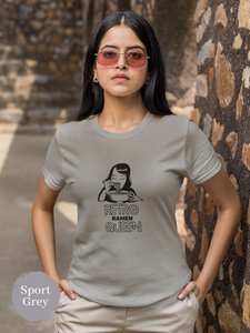 Retro Ramen Queen T-Shirt: Japanese Foodie Shirt with Ramen Art Illustration