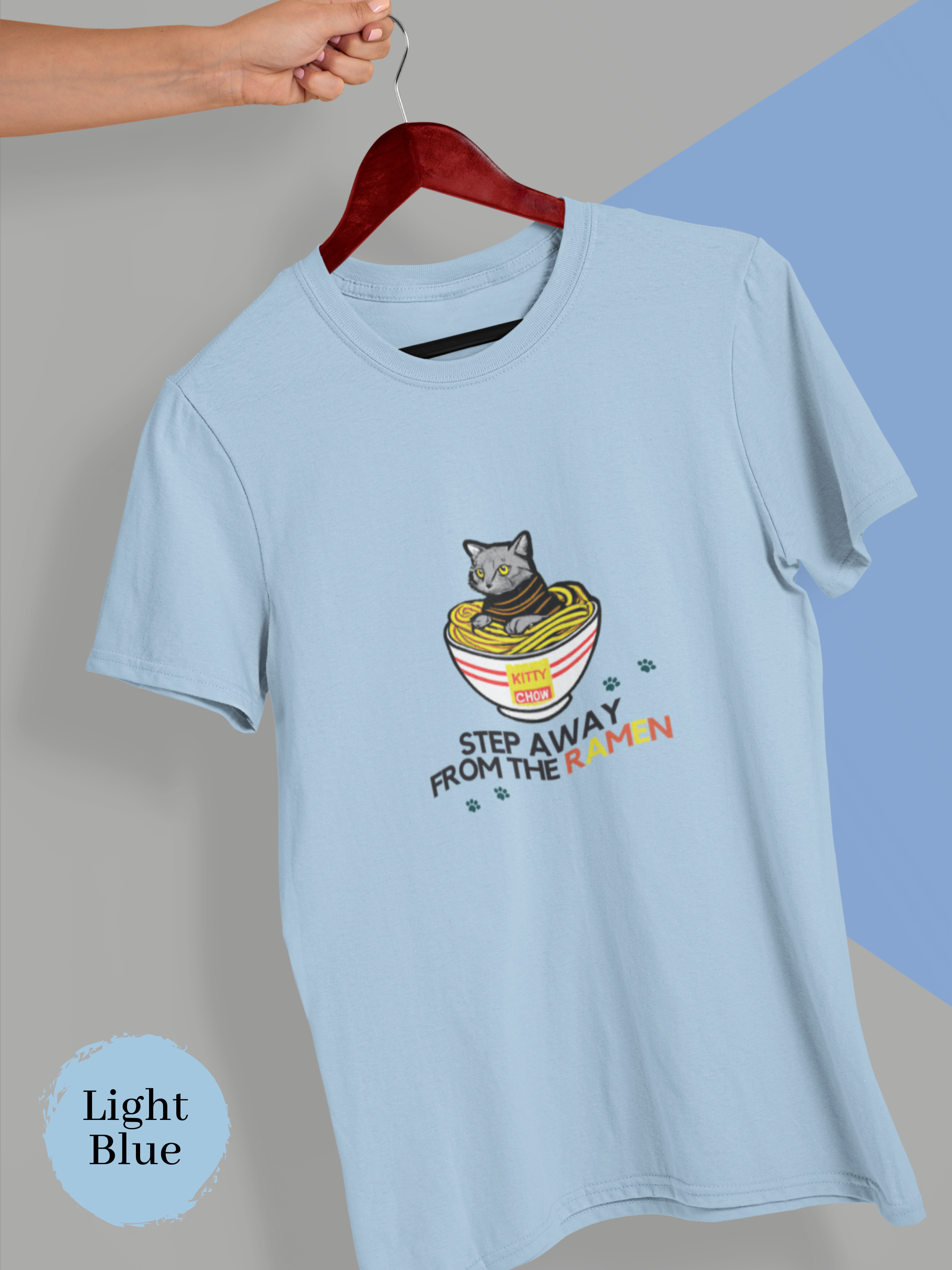 Ramen T-Shirt: Japanese Foodie Shirt with Cute Cat Illustration and Ramen Art - Step Away From the Ramen