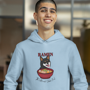 Ramen Hoodie - "Ramen the Ultimate Shiba Fuel" featuring a Shiba Inu and Noodles