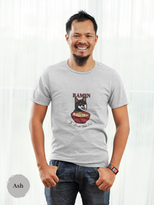 Ramen T-Shirt: Fuel Your Day with the Ultimate Japanese Foodie Shirt, Featuring Shiba Inu and Ramen Art