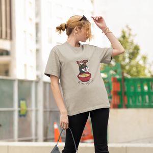 Ramen T-Shirt: Fuel Your Day with the Ultimate Japanese Foodie Shirt, Featuring Shiba Inu and Ramen Art