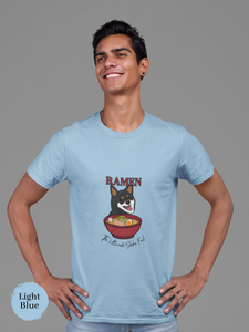 Ramen T-Shirt: Fuel Your Day with the Ultimate Japanese Foodie Shirt, Featuring Shiba Inu and Ramen Art