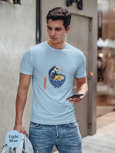 Ramen T-Shirt: Japanese-Inspired Foodie Tee with Wave and Ramen Bowl Art