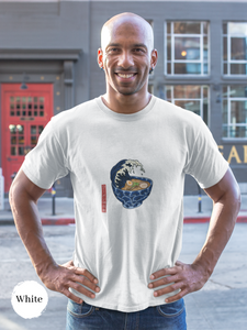 Ramen T-Shirt: Japanese-Inspired Foodie Tee with Wave and Ramen Bowl Art