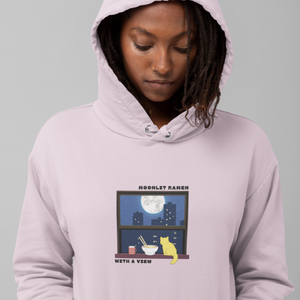 Ramen Hoodie: Moonlit Ramen with a View, Asian Food Hoodie