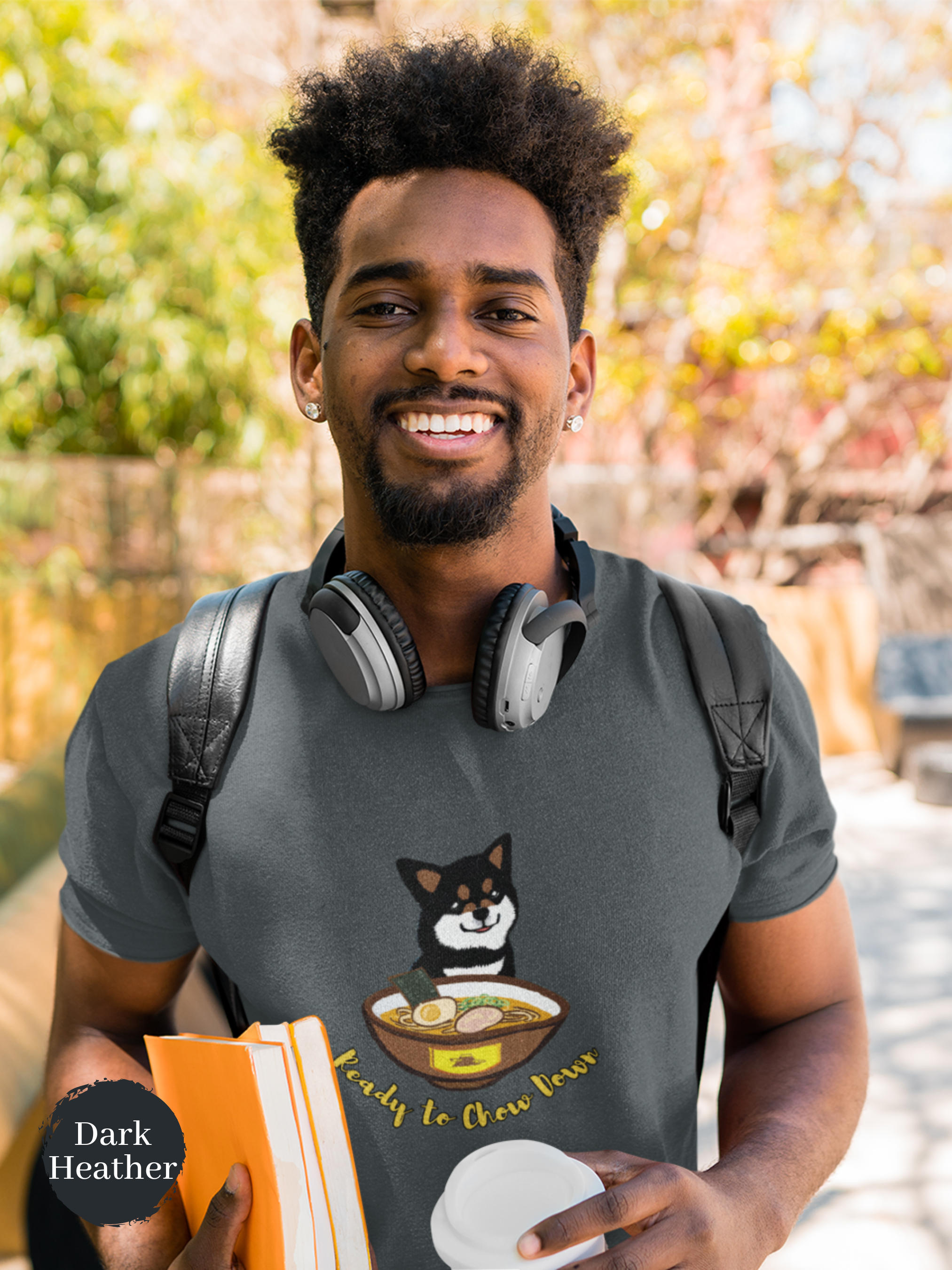 Ramen T-shirt: Ready to Chow Down - Shiba Inu and Ramen Art for Japanese Foodie Shirt