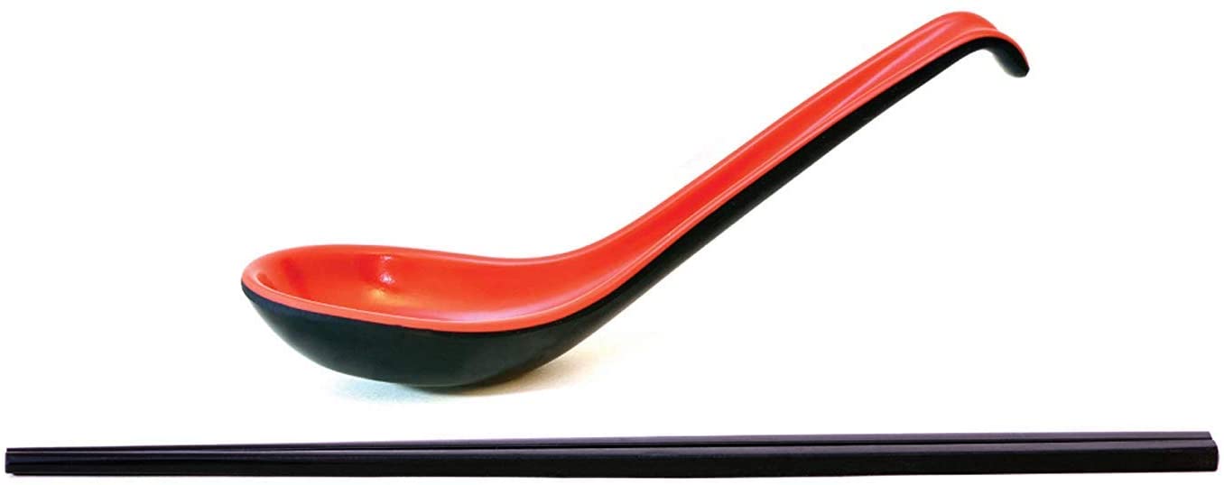 Chopsticks and Large Ladle Spoon Utensil Set (Melamine)