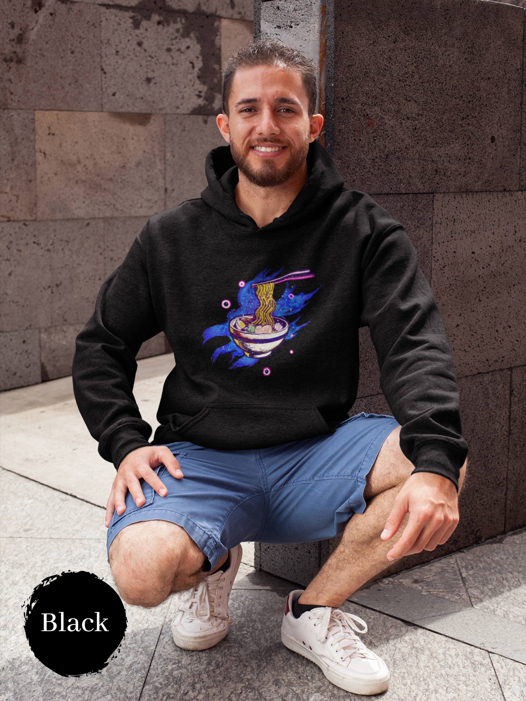 Ramen Hoodie: Stars and Slurps - Asian Food and Ramen Art on a Fun and Punny Hoodie