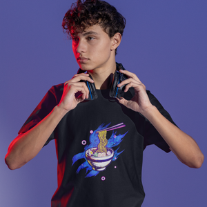 Ramen Bowl Galaxy T-Shirt: Japanese Foodie Shirt with Ramen Art