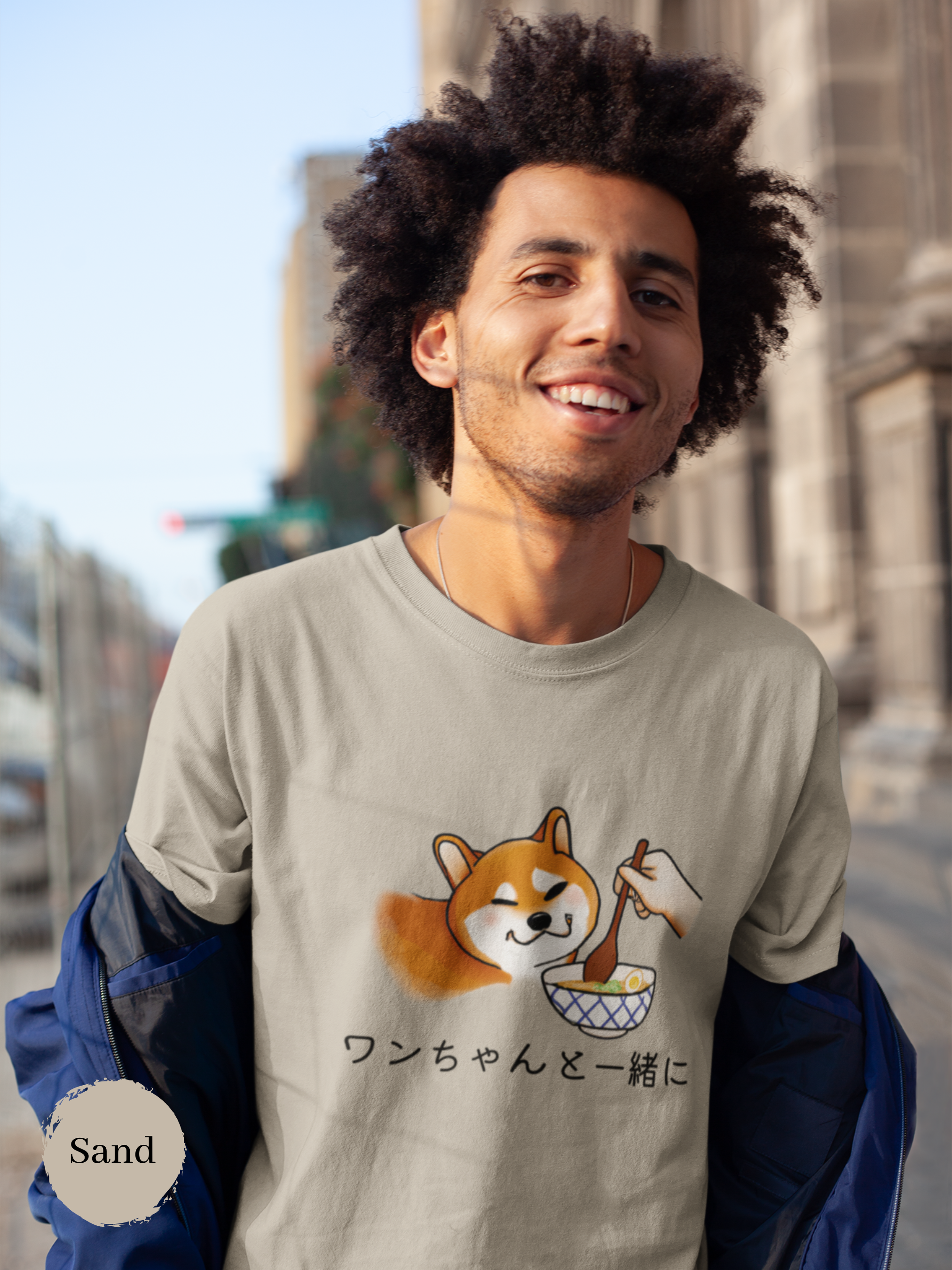 Ramen T-shirt: Shiba Inu and Ramen Art - Japanese-Inspired Foodie Shirt