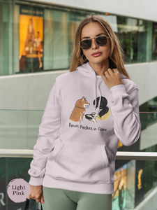 Ramen Hoodie - Ramen Partner in Crime: Shiba Inu and Girl Feasting on Delicious Ramen