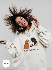 Ramen Hoodie - Ramen Partner in Crime: Shiba Inu and Girl Feasting on Delicious Ramen