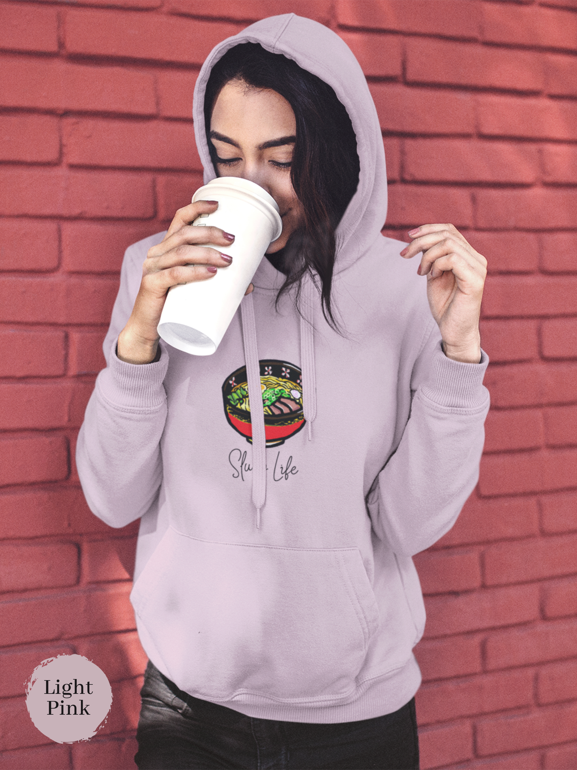 Ramen Hoodie: Slurp Life - Foodie Hoodie with Fun Ramen Art and a Punny Message